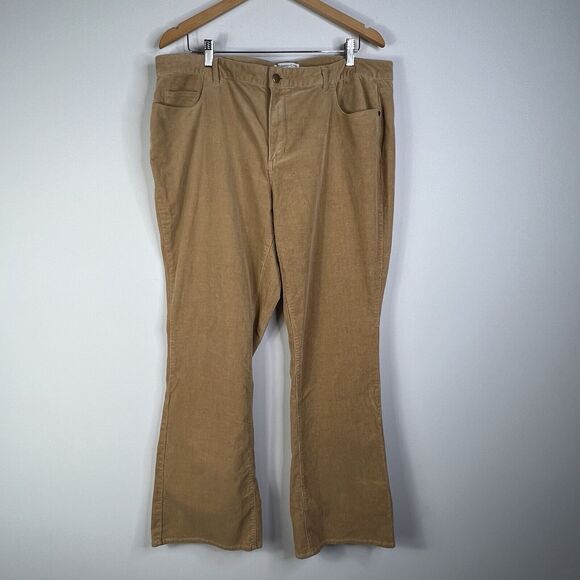 Coldwater Creek Tan Corduroy Womens Size 14 Bootcut 5 Pocket - Picture 1 of 10